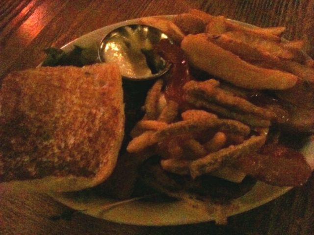 Sorry the picture is a little dark, but don't worry, the burger was really tasty.